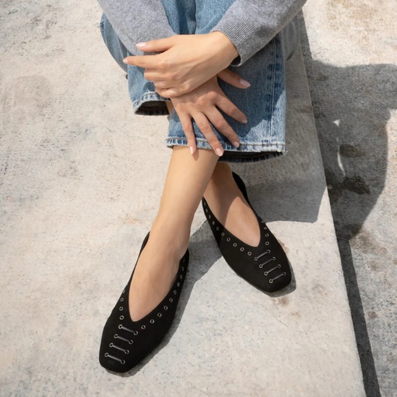 M. Gemi Shoes - M. Gemi The Mina Women’s Loafer 39.5/US9 Black Suede Flats Made InItaly MSRP$348